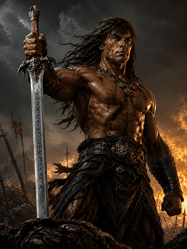 IMG 7 Beautifully Detailed 1:1 Conan the Barbarian Replica Sword - Image 6